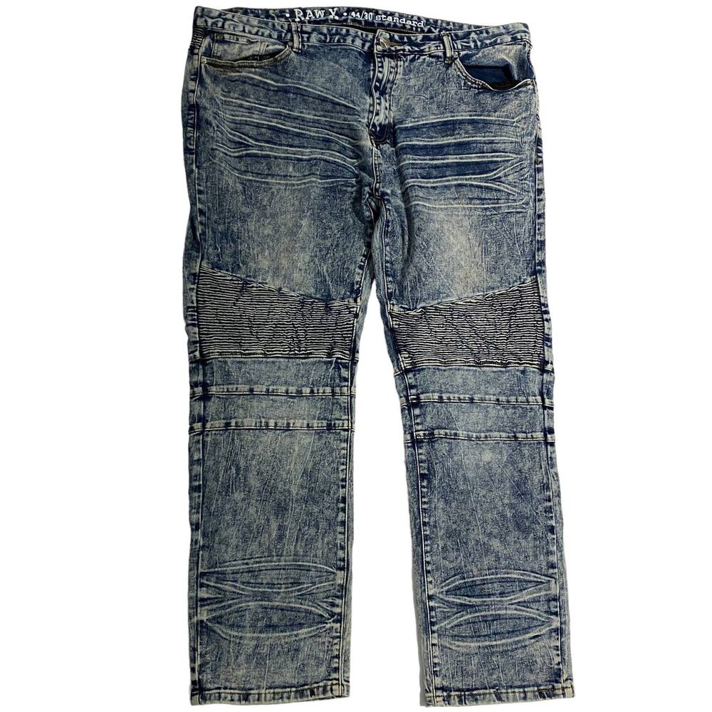 Men's RAW-X Jeans 44 / 30 Standard Moto Vintage Inspired Dingy Well Worn